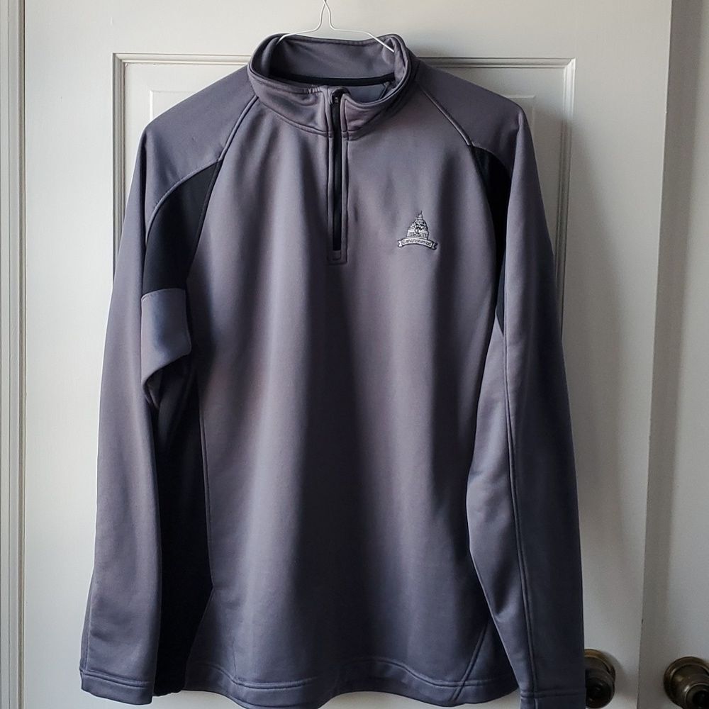 UNDER ARMOUR QUARTER ZIP CONGRESSIONAL COUNTRY CLUB GRAY BLACK MEN'S LARGE GOLF